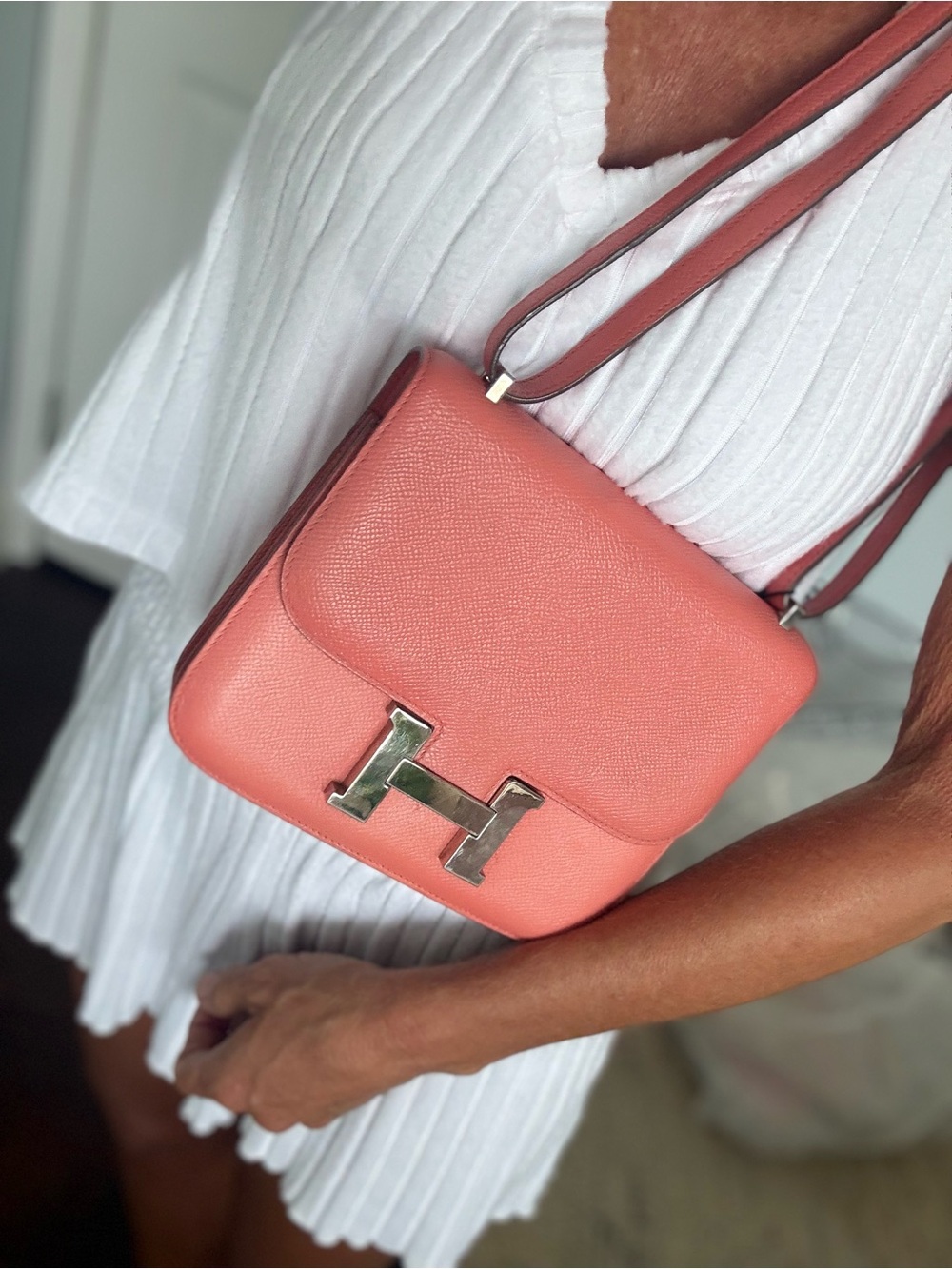 Hermès Constance 18 Epsom Rose Jaïpur Palladium Hardware Pristine - Picture 4 of 15